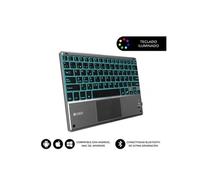 Clavier sans fil compact par Bluetooth Touchpad Smart Blacklit/Gris