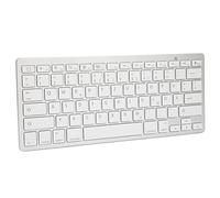 Clavier sans Fil, Connexion Stable, Clavier Allemand Bluetooth 3.0 Portable Ultra Fin et Léger, Touche de Réponse Rapide Bouton Muet pour Système D'exploitation pour Android pour Windows