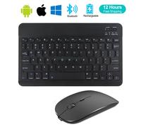 Clavier sans fil espagnol français azerty russe coréen avec N Mini Bluetooth pour iPad Mac tablette PC téléphone portable ordinateur portable et souris Russian