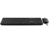 Clavier Sans Fil Et Souris Optique Sans Fil À 3 Touches Qwertz, Noir