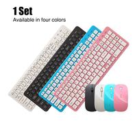 Clavier sans fil et souris silencieuse Mini clavier multimédia souris ensemble combiné pour ordinateur portable ordinateur de bureau fournitures de bureau