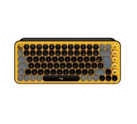 Logitech POP Keys Wireless Mechanical Keyboard With Emoji Keys clavier RF sans fil + Bluetooth AZERTY Français Noir, Gris, Jaune