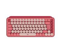 Clavier - Sans fil - Logitech - Pop Keys - AZERTY - Mécanique - Touche Emoji - Rose