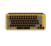 Clavier - Sans fil - Logitech - Pop Keys - Mécanique - Touche Emoji - AZERTY - Jaune