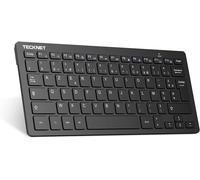 Clavier Sans Fil Mini 2.4G, Ultra-Mince Azerty Clavier Batterie Longue Durée Avec 12 Raccourcis Multimédias, Pour Windows 11 10, Pc, Ordinateur Bureau/Portable