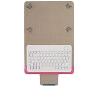 Clavier sans Fil, Mini Clavier étanche à la poussière avec étui en Cuir Rose Rouge pour iOS pour pour
