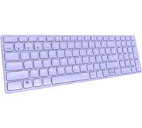 - Clavier Sans Fil Multimode, Clavier Qwerty Portugais, Avec Bluetooth Et Connexion De 2,4 Ghz, Connectivité Pour Plusieurs Appareils Et Design Ultra-Fin, E9700M, Violet