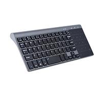 Clavier sans fil portable fin de 2, clavier sans fil, 4 GHz portable avec pavé tactile pour PC, ordinateur portable, TV Box, clavier sans fil tactile TV avec contrôle facile des médias et pavé tactile