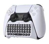 Clavier Sans Fil pour PS5/PS5 Pro, Bluetooth 3.0Mini Gamepad Portable Chatpad avec Haut-parleur Intégré & 3.5MM Prise Jack Audio pour PS5/PS5 Pro Voice Chat Board pour Messaging &Gaming Chat en Direct