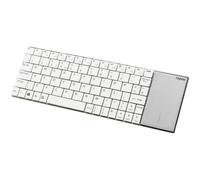 Clavier sans fil Rapoo E2710 - Blanc - AZERTY - Touches multimédia - Connexion sans fil 2.4 GHz
