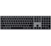 Clavier Sans Fil Slim X3 Qwerty Anglais, Clavier Bluetooth Avec Pavé Numérique Et Rétroéclairé, Multi-Dispositif Pour Macbook Pro/Air Et Mini, Ipad Pro/Air, Imac Et Plus ¿ Gris, Disposition Us