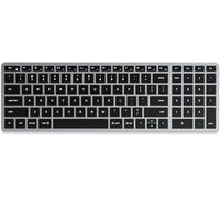 Clavier Sans Fil Slim X3 QWERTY Anglais, Clavier Bluetooth avec Pavé Numérique et Rétroéclairé, Multi-Dispositif pour MacBook Pro/Air et Mini, iPad Pro/Air, iMac et Plus ¿ Gris, Disposition US