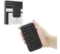Clavier sans fil super mini rechargeable sans fil Bluetooth, silencieux, compact et de petite poche, clavier de voyage portable fin pour ordinateur, iPad, ordinateur portable, PC, tablette, smartphone