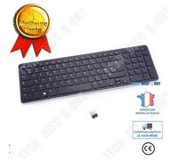 Clavier sans fil - TD® - Mince et mini - USB - 1600 dpi - Noir