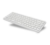 TELLUR Clavier sans Fil, Mini Clavier sans Fil pour PC, Ordinateur Portable, Smart TV, récepteur Nano USB 2,4 GHz, Disposition QWERTY Internationale, Silencieux et Fin (Blanc)