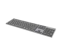 TELLUR Shade Clavier en aluminium sans fil QWERTY, clavier Bluetooth, 3 appareils Simultanément, disposition USA, corps fin en aluminium, batterie rechargeable intégrée, MAC, WIN, iOS, Android