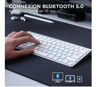 Clavier sans fil - URBAN FACTORY - Onlee - Bluetooth - Blanc - Ergonomique
