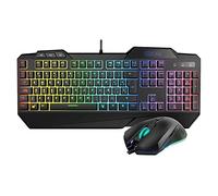 Clavier Semi-mécanique et Souris avec rétro-éclairage, Anti-ghosting, dpi réglable, idéal pour Le Gaming et Le Travail prolongé.