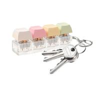 Clavier Silencieux Clicker Fidget Porte-clés 8x2x2.5cm Bouton Jeu sensoriel pour Calme Attention Concentration soulagement de la Tension garçon Fille étudiant Voyage réunion Salle de Classe