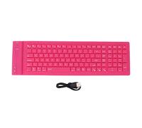 Clavier Silencieux en Silicone Pliable, Clavier en Silicone sans Fil, 108 Touches, Portable, Caoutchouc Souple, Léger, étanche, Enroulable, pour Ordinateur Portable, PC,