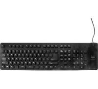 Clavier souple et étanche USB-PS/2 (Noir)