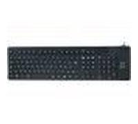DEXLAN Clavier souple et étanche USB-PS/2 (Noir) G
