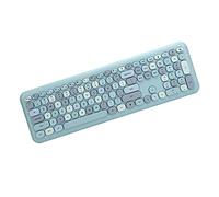 Clavier Souris, 110 Touches Portable Haute Vitesse Transmission 2.4G Clavier sans Fil Souris Plug and Play pour Ordinateur (666 Ensemble sans Fil de Couleurs mélangées)