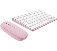 Clavier et souris - TNB - iClick - Bluetooth - Rechargeable - Aluminium - Rose