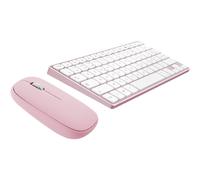 T'nB Clavier et souris Bluetooth, aluminium, rechargeable, souris silencieuse – Rose