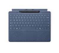Microsoft Clavier Signature pour Surface Pro – AZERTY saphir – rétroéclairé, pavé tactile, Slim Pen