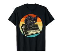 Clavier synthétiseur chat producteur de musique T-Shirt