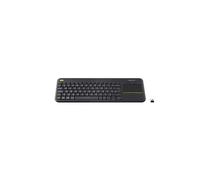 Clavier tactile sans fil K400 Plus - Clavier - sans fil - 2.4 GHz - Suisse - noir