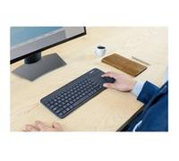 Logitech Clavier sans fil tactile K400 Plus 2,4 GHz – Allemand – Noir