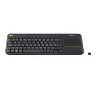 Clavier tactile sans fil Logitech K400 Plus - Clavier - sans fil - 2.4 GHz - Suisse - noir G