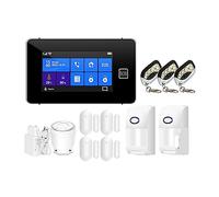 Clavier Tactile SOS WiFi GSM système d'alarme Smart Home Security capteur sans Fil température humidité Affichage SystèMe D'Alarme Complet(2B+30A Controller)