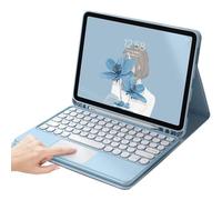 Clavier tactile XiHAMA compatible avec Galaxy Tab S8 11" 2022 / Tab S7 11" 2020 - Étui sans fil détachable avec pavé tactile et touches rondes