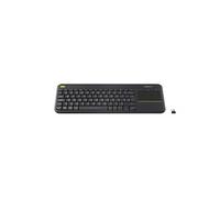LOGITECH - Clavier TV Multimédia K400 Plus - AZERTY - Sans Fil - Pavé Tactile - Noir