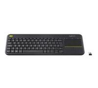 LOGITECH - Clavier TV Multimédia K400 Plus - AZERTY - Sans Fil - Pavé Tactile - Noir