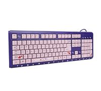 Clavier Ultra Fin, Dessin animé Mignon Filaire USB pour Ordinateur Portable de Bureau à Domicile Universel, Clavier Ultra Fin avec Architecture de Colonnes, adapté pour Ordinateur (Violet