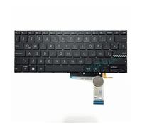 Clavier US/RU/Latin, Compatible avec ASUS, Vivobook, X1404, X1404ZA, X1404VA, S1404ZA, S1404Z, S1404VA, S1404V, A1404, F1404 et M1404(Black Russ Backlit)