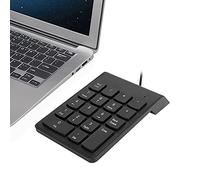 Clavier USB 18 Touches, Clavier Numérique Filaire et Muet, Mini Petit pour Sculpture de Bureau, pavé Numérique, pour Affaires Financières (Black)