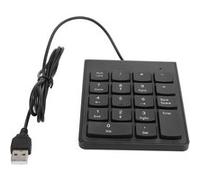 Clavier USB 18 Touches Filaire Numérique Mini Comptabilité Financière - Noir