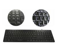 Clavier USB - GENERALKEYS - Rétroéclairé LED blanc - Silencieux - Confortable - AZERTY