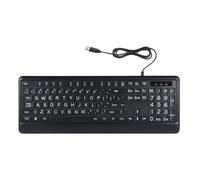 Clavier USB LED 104 touches grand format pour personnes âgées et visuellement pour personnes âgées