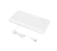 Clavier USB, Mini Clavier à économie d'énergie Haute stabilité pour la Maison pour Le Bureau pour Les Voyages(Blanche)