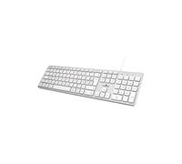 Bluestork Clavier AZERTY filaire pour Mac, touches concaves, 13 raccourcis multimédia, USB/USB-C