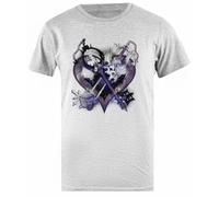 Claviers Kingdom Hearts T-Shirt Homme Basic Coton Gris