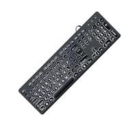 Claviers rétroéclairés à LED blancs - Grande lettre imprimée - Cordon USB - 104 touches - Pour bureau