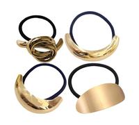 Clavins à cheveux - bandes de cheveux | Clavins de cheveux pour les femmes | Porte-queues de cheval | Gold Hair liens Metal | Cordes à cheveux élastiques | Ties à cheveux du support de queue de cheval