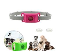 Clavya Tags for Dogs, Clavya Natural Collar for Dog, 4 Months Long Lasting Protection, 100% Natural Ingredients, Waterproof, Adjustable Size, Fits Every Dog for Rain,Mud,River,Swim (Pink)